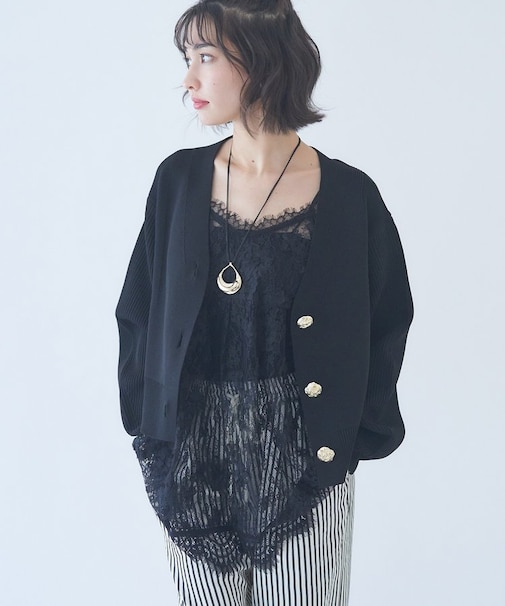 【2デザイン】ニュアンス釦カーディガン