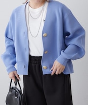 【2デザイン】ニュアンス釦カーディガン