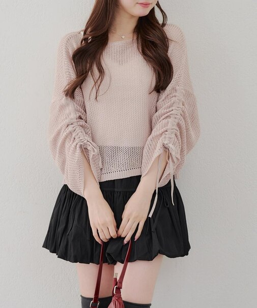 メッシュドロストプルオーバー