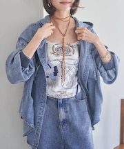 【OTONA】デニムパーカーシャツ