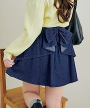 【RMAF】BACKリボンモチーフミニスカート