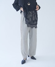 【M/Lサイズ展開】ストライプイージーパンツ