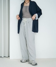 【M/Lサイズ展開】ストライプイージーパンツ