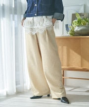 【M/Lサイズ展開】ストライプイージーパンツ