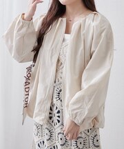 【ふんわりシルエット】タックバルーンブルゾン