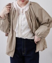 【ふんわりシルエット】タックバルーンブルゾン