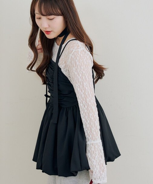 アソート柄バルーンキャミチュニック