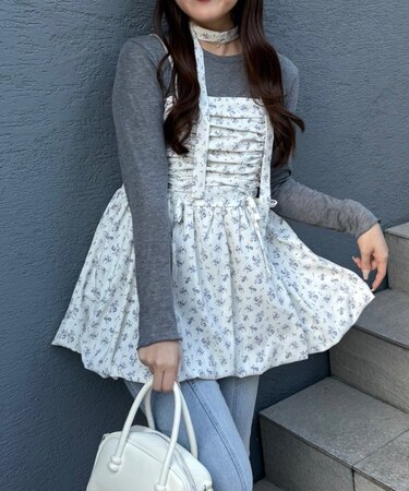 アソート柄バルーンキャミチュニック