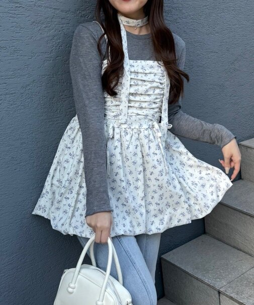 アソート柄バルーンキャミチュニック