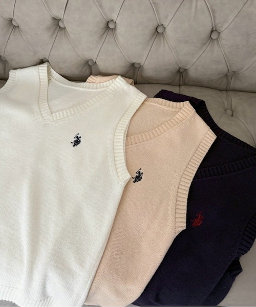 NEAU d.olive ベスト U.S. POLO ASSN. ×RMAF】スクールベスト｜ナイスクラップ/オリーブ・デ