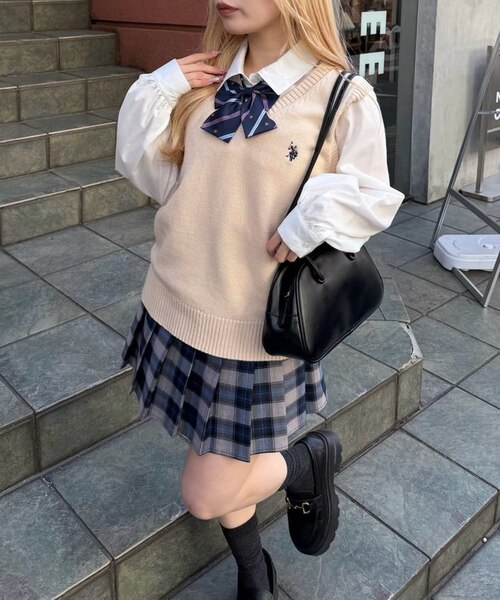 U.S. POLO ASSN. ×RMAF】スクールベスト｜ナイスクラップ/オリーブ・デ