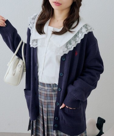 【U.S. POLO ASSN. ×RMAF】スクールカーディガン