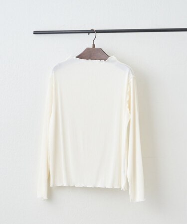 プリーツメローボトルネックプルオーバー