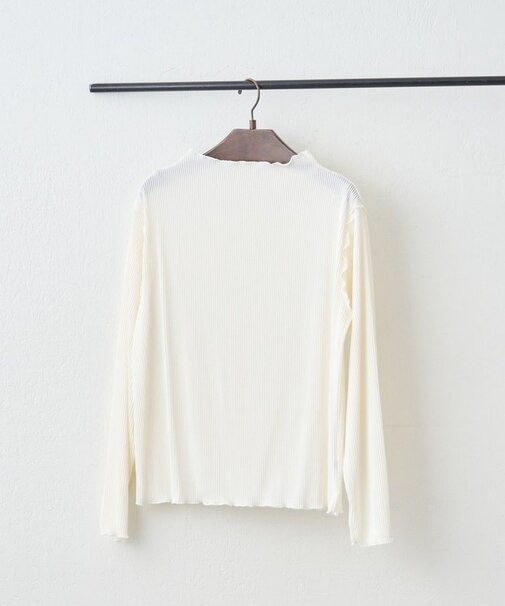 プリーツメローボトルネックプルオーバー