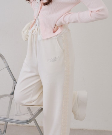 【Another Branch】レース付スウェットパンツ