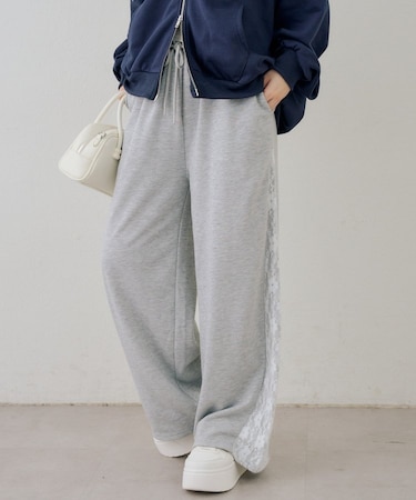 サイドレーススウェットパンツ