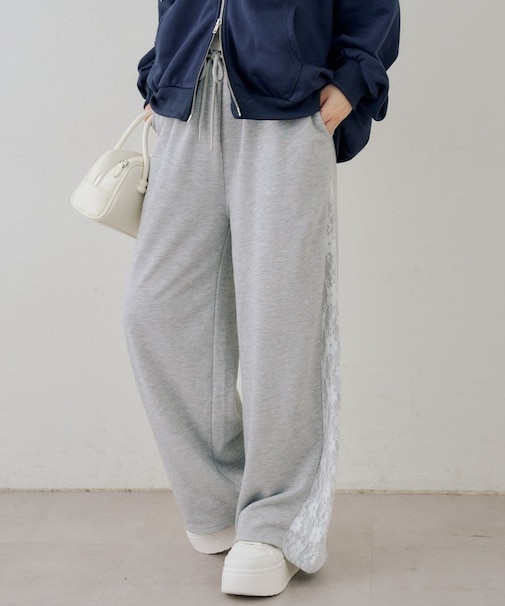 サイドレーススウェットパンツ