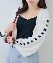 ラインストーンロゴキャップ付キャミ