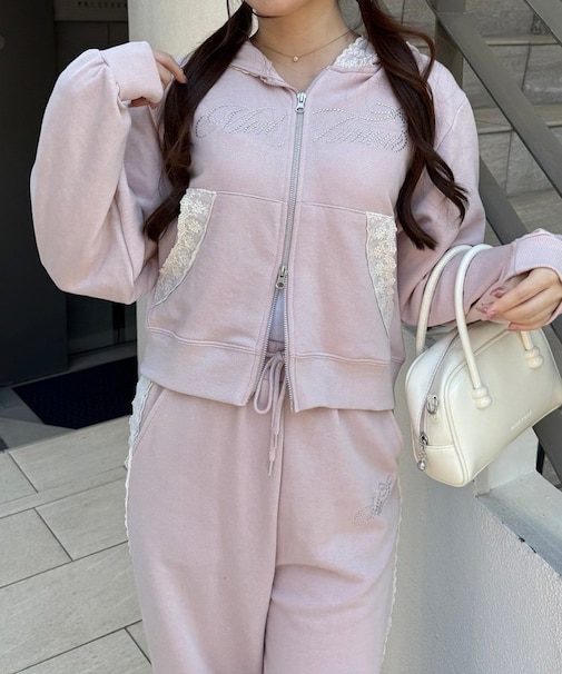 【Another Branch】レース付ZIPパーカー