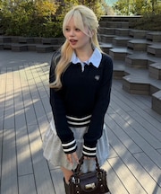 スキッパー布帛ポロニット