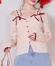 【one after another】ハートボタンビスチェセットカーディガン