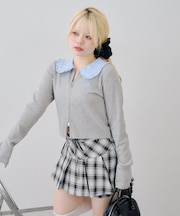 【continuer】フリル衿ドッキングWZIP