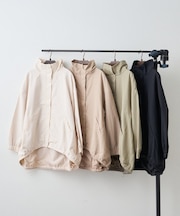 【ニュアンスカラーが魅力】スタンドカラーブルゾン