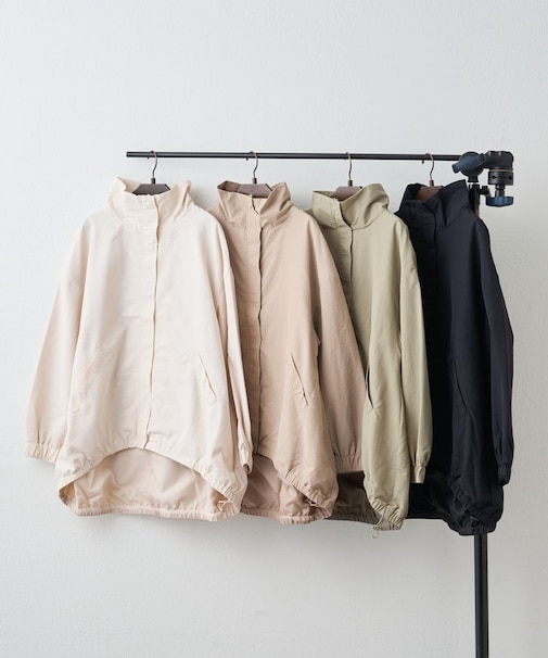 【ニュアンスカラーが魅力】スタンドカラーブルゾン