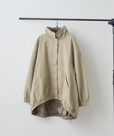 【ニュアンスカラーが魅力】スタンドカラーブルゾン