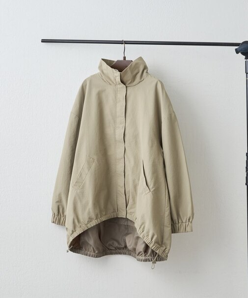 【ニュアンスカラーが魅力】スタンドカラーブルゾン