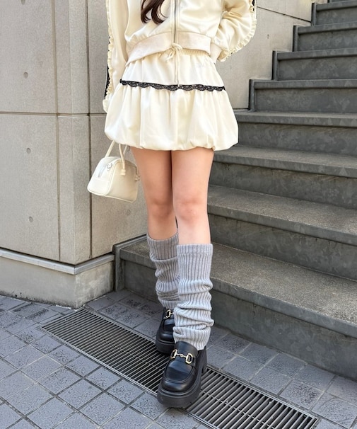 【continuer】【セットアップ】レースバルーンスカート