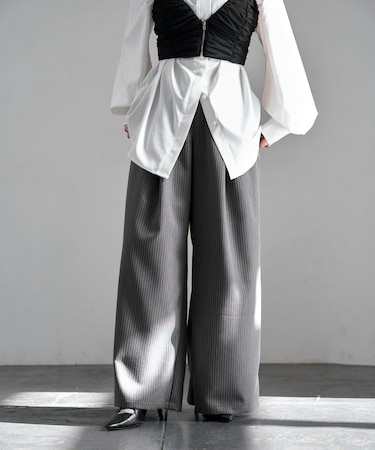 【Mavie..7】セミワイドスラックスパンツ