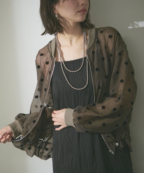 【WEB先行予約】シアーフロッキードットブルゾン