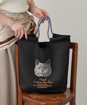 【人気シリーズ！】メッシュアニマル刺繍コードトートバッグ