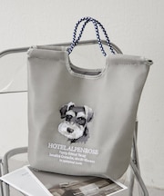 【人気シリーズ！】メッシュアニマル刺繍コードトートバッグ