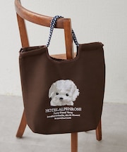 【人気シリーズ！】メッシュアニマル刺繍コードトートバッグ