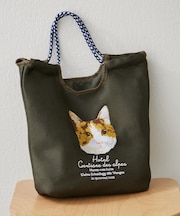 【人気シリーズ！】メッシュアニマル刺繍コードトートバッグ