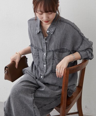 【着回し力抜群/大人のカジュアルコーデに】デニム2WAYシャツ