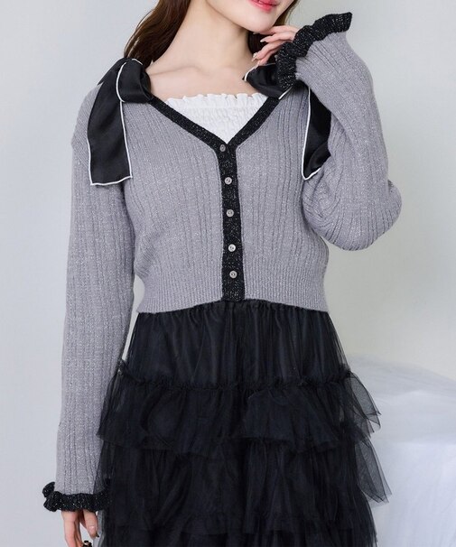 【one after another】配色カーディガン