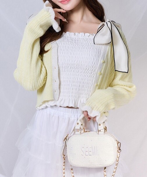 【one after another】配色カーディガン