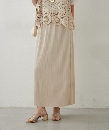 らくちん＆細見え叶う！リブナロースカート