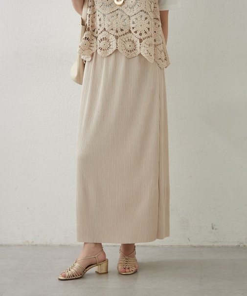 らくちん＆細見え叶う！リブナロースカート