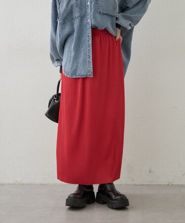 らくちん＆細見え叶う！リブナロースカート