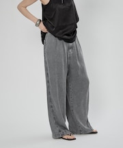 【接触冷感】デニムイージーパンツ