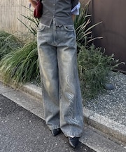 キラキラロゴバギーデニム