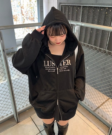 【continuer】【丈の長さを選べる】キラキラパーカー