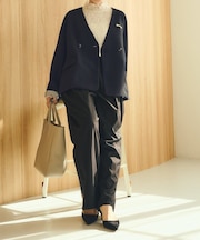 【PUAL CE CIN】ラペルレスジャケット