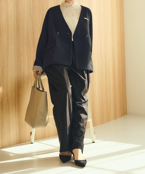 【PUAL CE CIN】ラペルレスジャケット