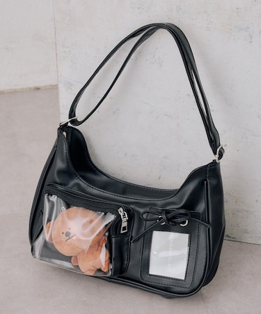 【RMAF】【魅せるポケットで推しをアピール】クリアポケットリボンバッグ