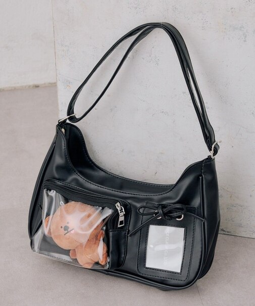 【RMAF】【魅せるポケットで推しをアピール】クリアポケットリボンバッグ